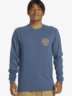 Quiksilver Circled Script Long Sleeve T-Shirt Bering Sea Shop