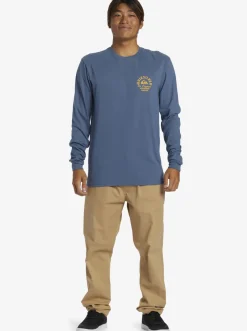 Quiksilver Circled Script Long Sleeve T-Shirt Bering Sea Shop