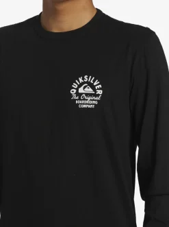 Quiksilver Circled Script Long Sleeve T-Shirt Black Fashion