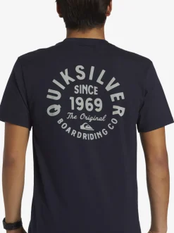 Quiksilver Circled Script T-Shirt Navy Blazer Outlet