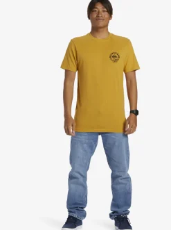 Quiksilver Circled Script T-Shirt Mustard Best Sale