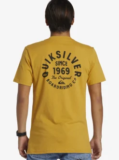 Quiksilver Circled Script T-Shirt Mustard Best Sale
