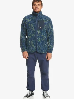 Quiksilver Clean Coasts Zip-Up Fleece Naval Academy Nu Vintage Discount