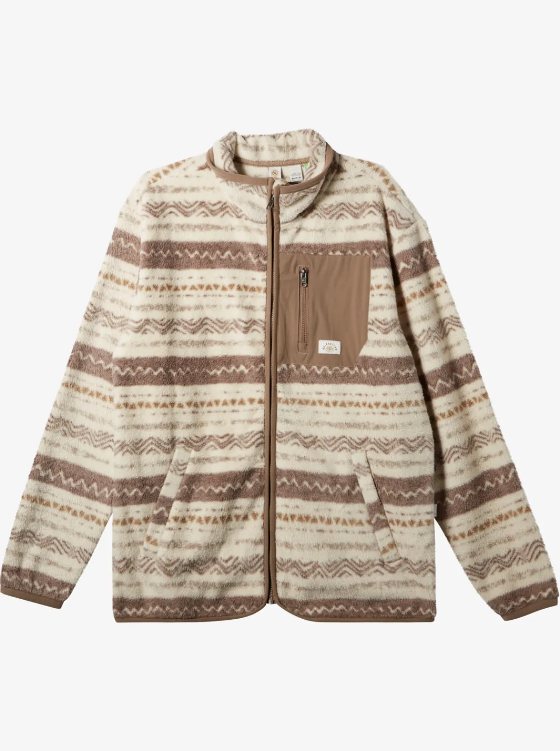 Quiksilver Clean Coasts Zip-Up Fleece Birch Playa Mesa Cheap