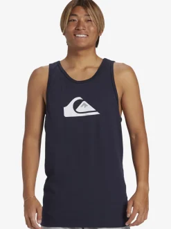 Quiksilver Comp Logo Tank Top Navy Blazer Shop