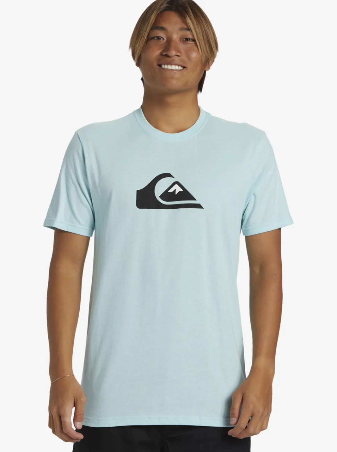 Quiksilver Comp Logo T-Shirt Pastel Turquoise Hot