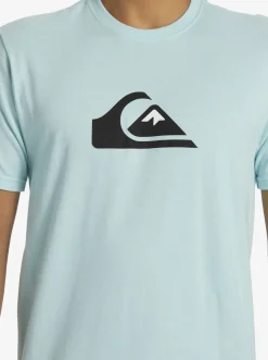 Quiksilver Comp Logo T-Shirt Pastel Turquoise Hot