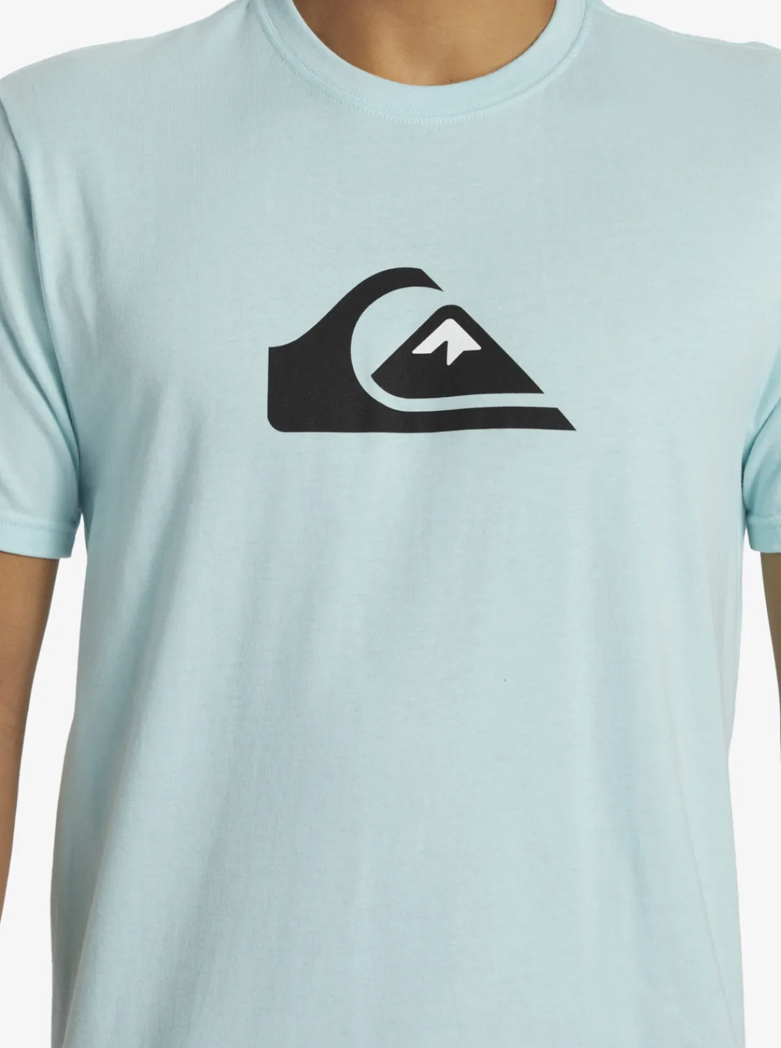 Quiksilver Comp Logo T-Shirt Pastel Turquoise Hot
