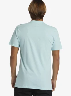 Quiksilver Comp Logo T-Shirt Pastel Turquoise Hot