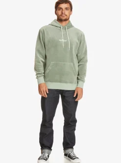 Quiksilver Cord Hoodie Iceberg Green New