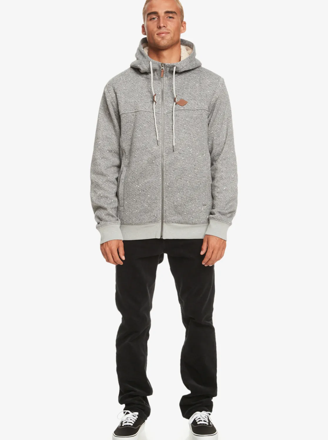 Quiksilver Cypress Keller Zip-Up Hoodie Light Grey Heather Discount