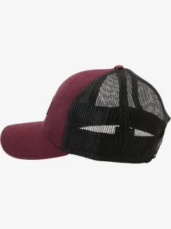 Quiksilver Down The Hatch Trucker Hat Wine New