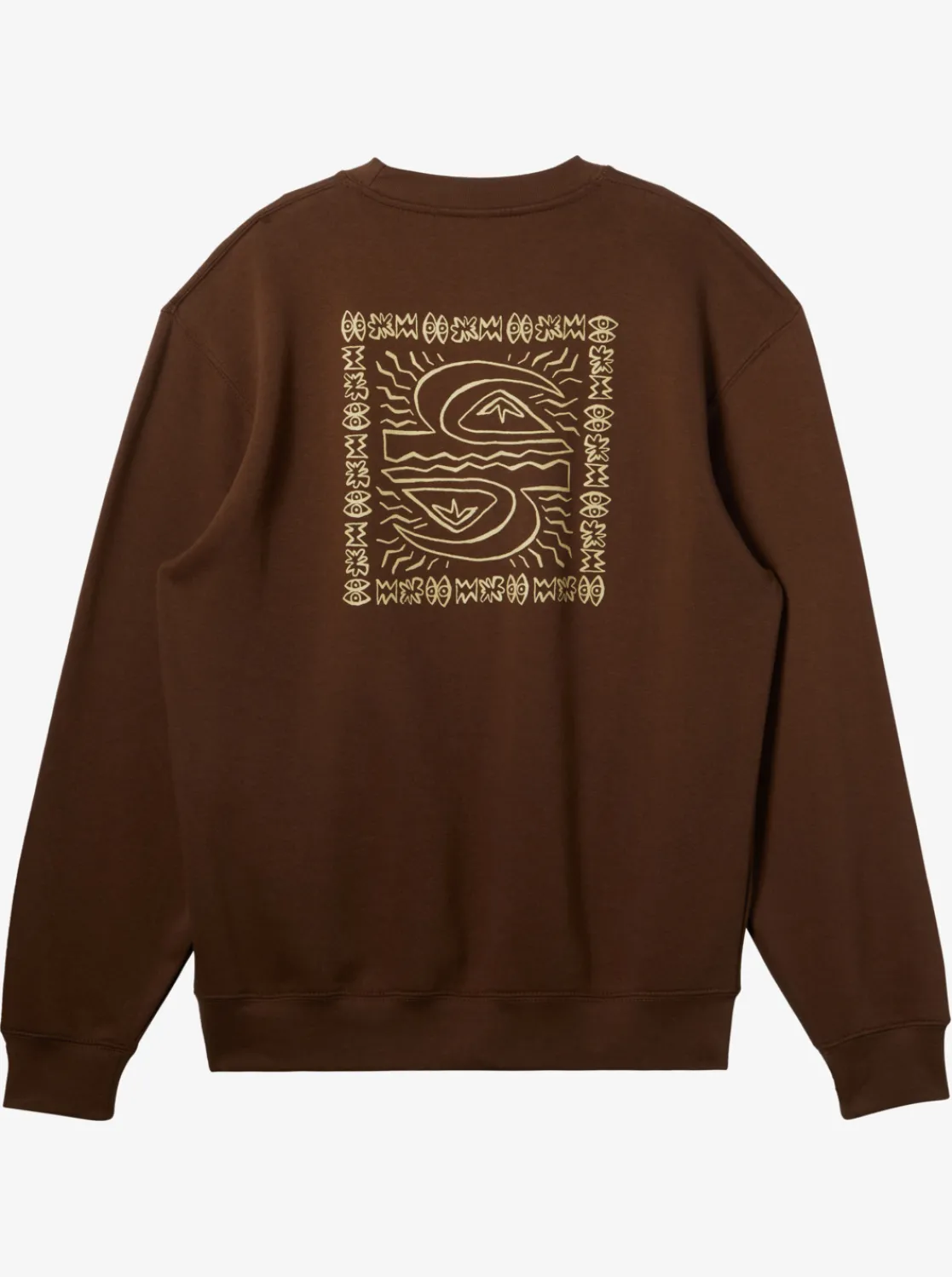 Quiksilver E Peace Out Crew Neck Sweatshirt Chestnut Best Sale