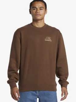 Quiksilver E Peace Out Crew Neck Sweatshirt Chestnut Best Sale