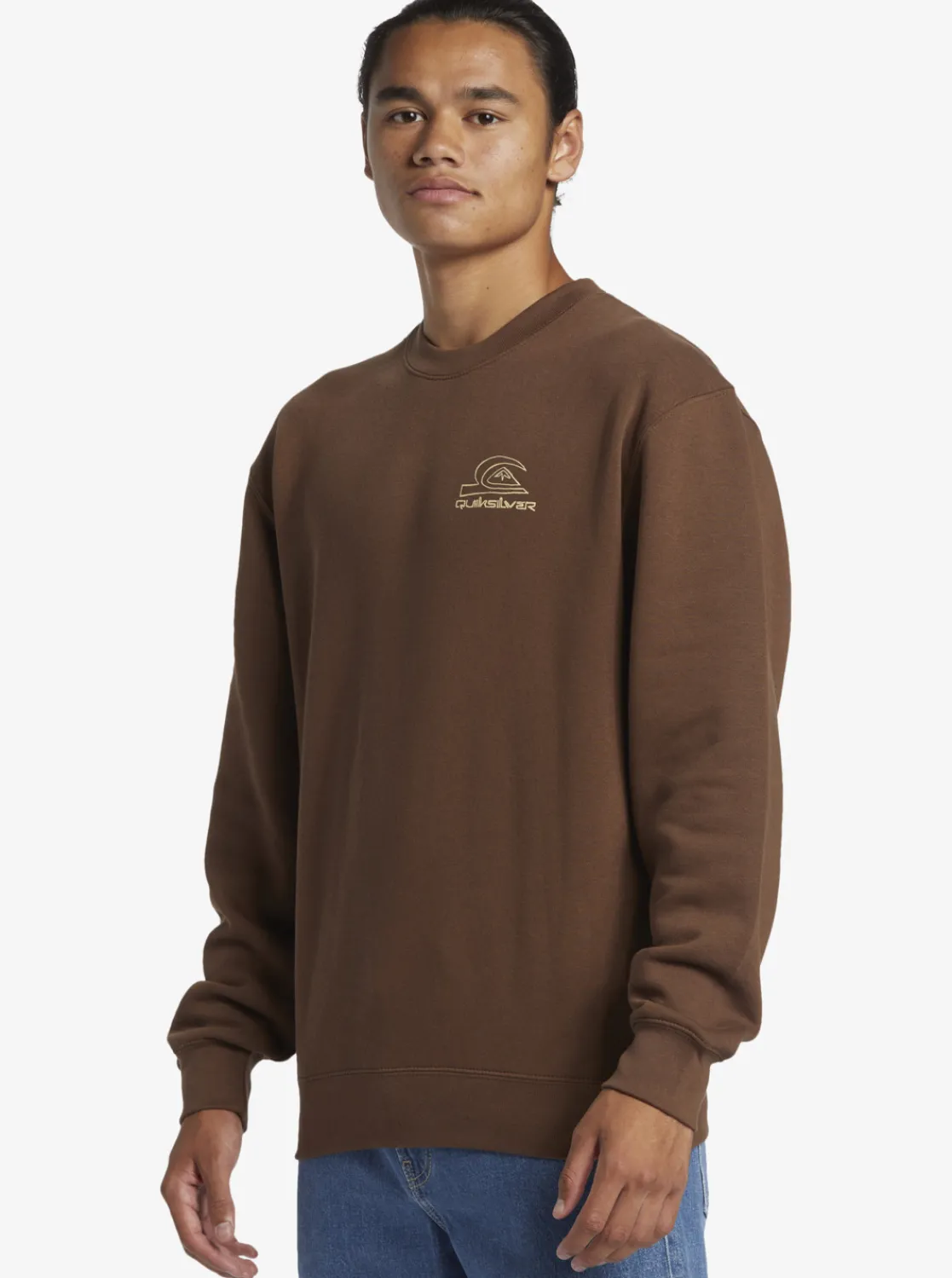 Quiksilver E Peace Out Crew Neck Sweatshirt Chestnut Best Sale