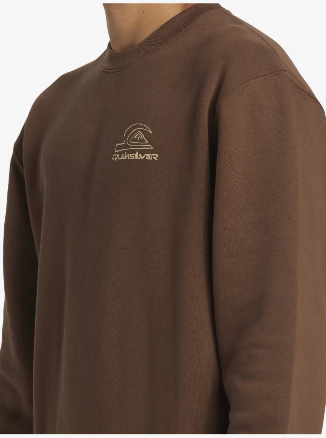 Quiksilver E Peace Out Crew Neck Sweatshirt Chestnut Best Sale