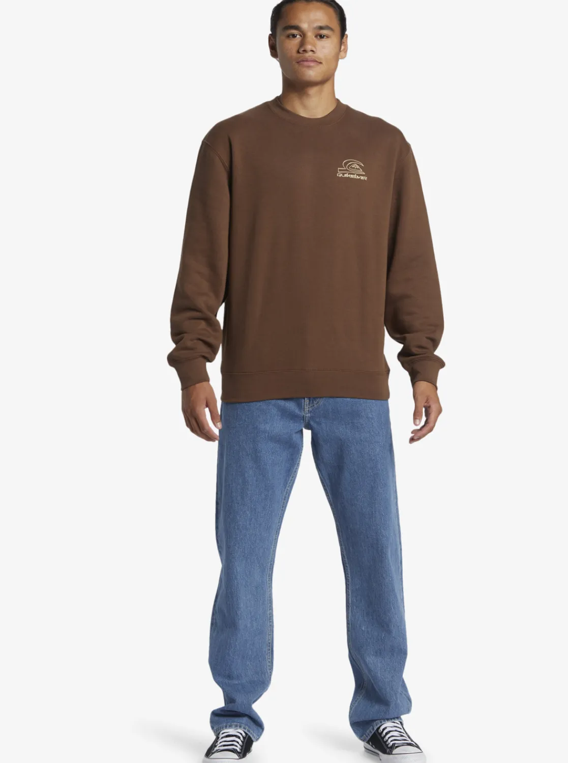 Quiksilver E Peace Out Crew Neck Sweatshirt Chestnut Best Sale