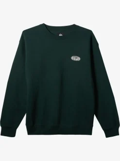 Quiksilver E Peace Out Crew Neck Sweatshirt Green Fashion