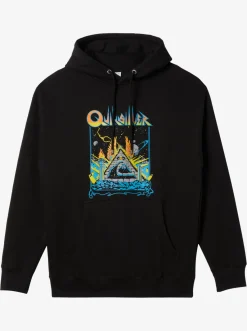 Quiksilver E Rockin Hoodie Pullover Sweatshirt Black Cheap