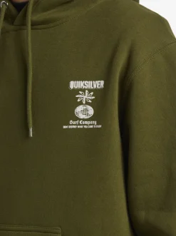 Quiksilver E Rockin Hoodie Pullover Sweatshirt Laurel Wreath Outlet