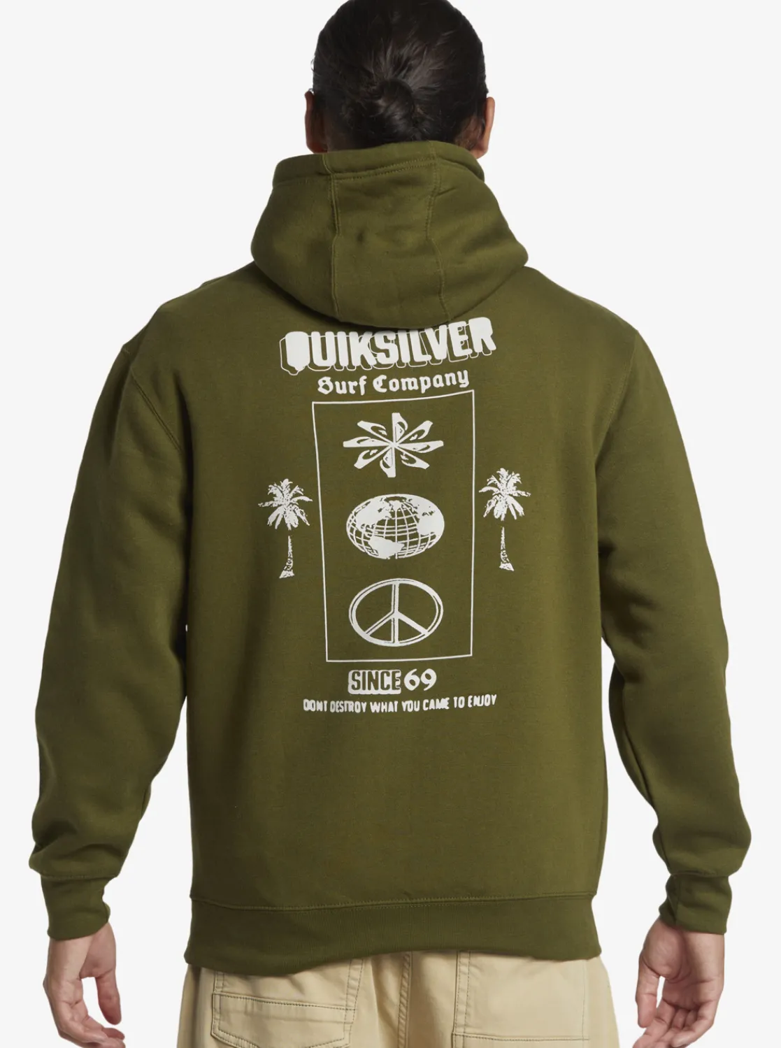Quiksilver E Rockin Hoodie Pullover Sweatshirt Laurel Wreath Outlet