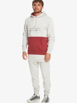 Quiksilver Emboss Hoodie Light Grey Heather Outlet