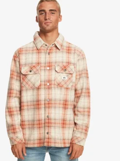 Quiksilver Epic Surf Days Fleece Overshirt Birch Surf Days Plaid New