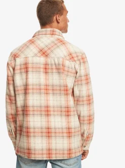 Quiksilver Epic Surf Days Fleece Overshirt Birch Surf Days Plaid New