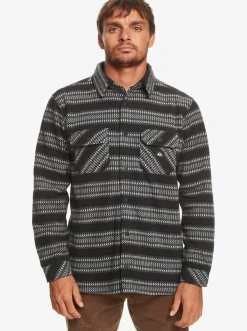 Quiksilver Epic Surf Days Fleece Overshirt Black Surf Days Stripe Cheap
