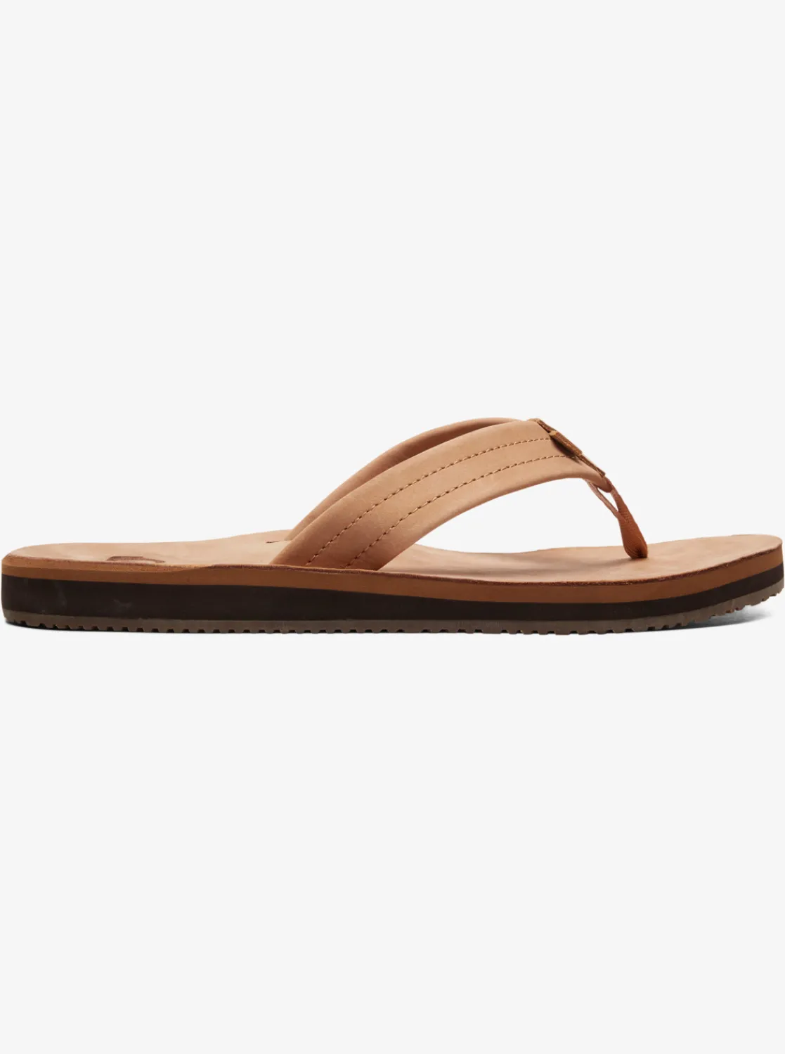 Quiksilver Erreka Leather Sandals Tan - Solid Cheap