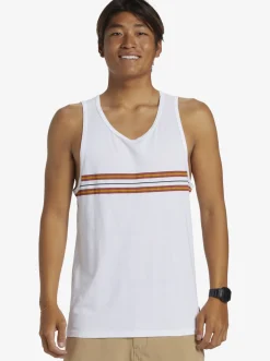 Quiksilver Everyday Stripe Tank Top White Clearance