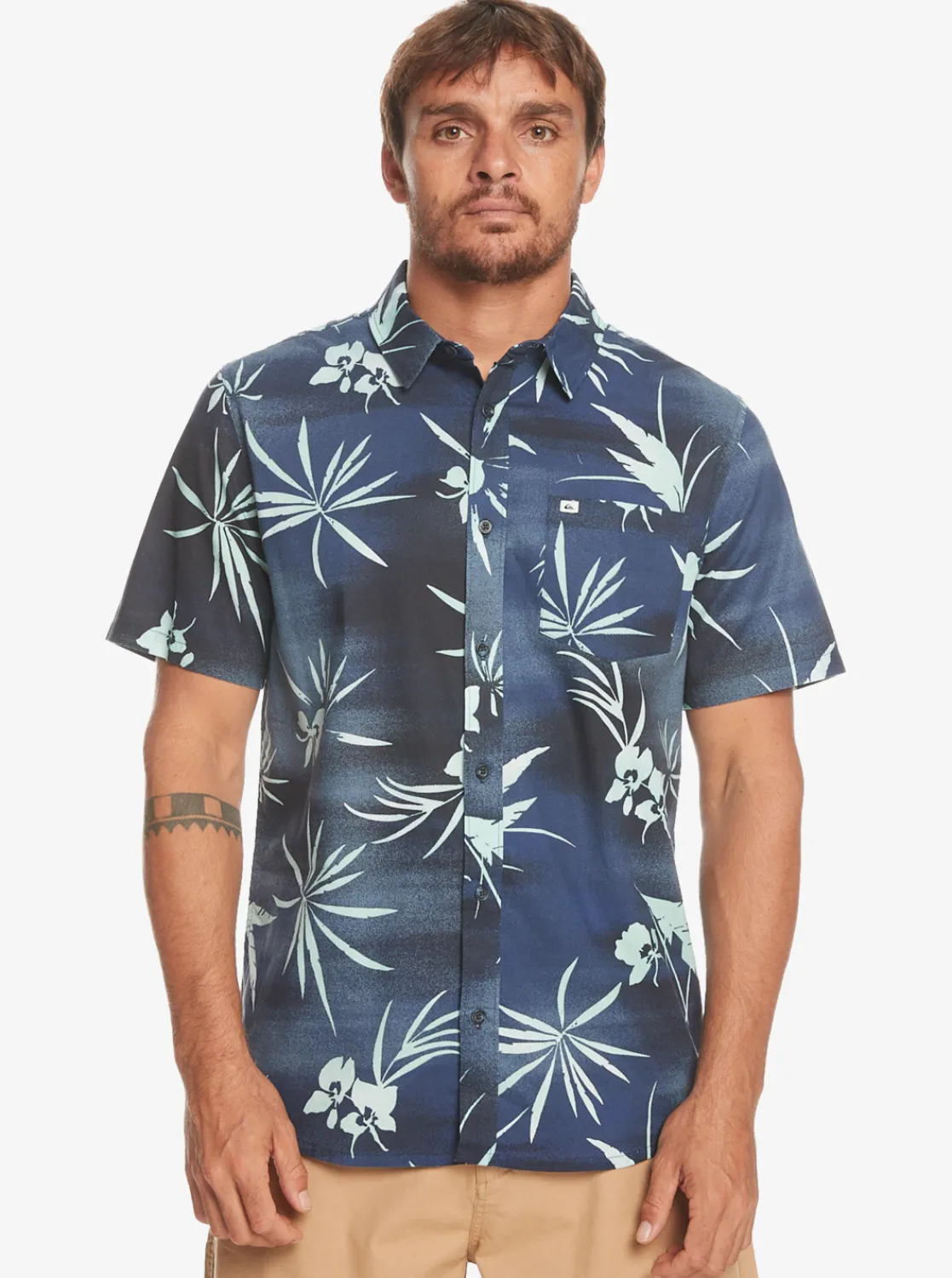 Quiksilver Fade Out Short Sleeve Shirt Naval Academy Fade Out Fashion