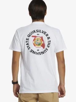 Quiksilver Fl Flag Days T-Shirt White New