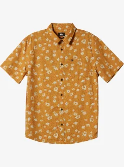Quiksilver Future Hippie Short Sleeve Woven Shirt Mustard Future Hippy Discount