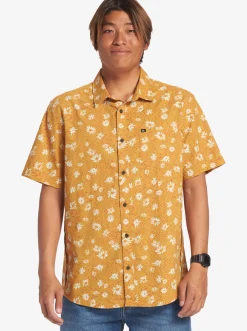 Quiksilver Future Hippie Short Sleeve Woven Shirt Mustard Future Hippy Discount