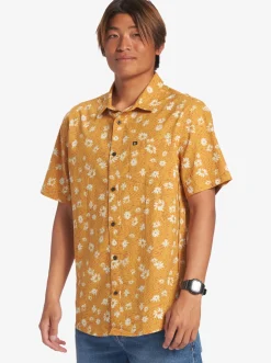 Quiksilver Future Hippie Short Sleeve Woven Shirt Mustard Future Hippy Discount