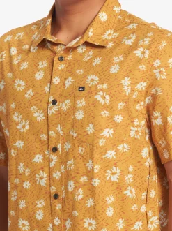 Quiksilver Future Hippie Short Sleeve Woven Shirt Mustard Future Hippy Discount