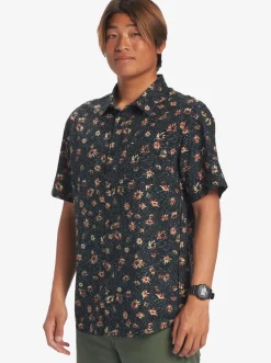 Quiksilver Future Hippie Short Sleeve Woven Shirt Black Future Hippy Best Sale