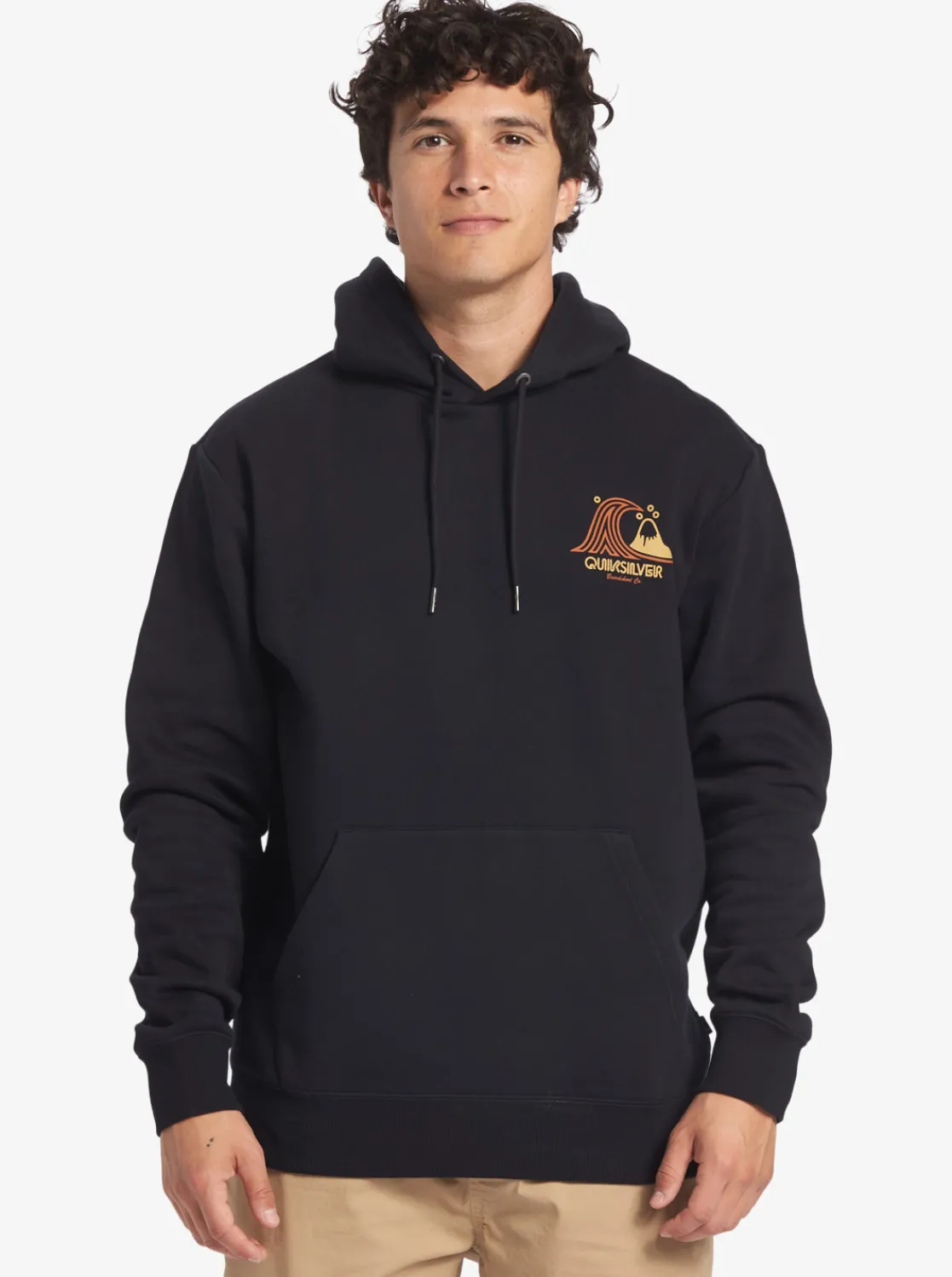 Quiksilver Generator Pullover Fleece Crew Neck Sweatshirt Black New