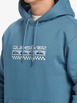 Quiksilver Generator Pullover Fleece Crew Neck Sweatshirt Aegean Blue Cheap