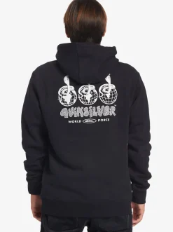 Quiksilver Global Force Fleece Crew Neck Sweatshirt Black Discount