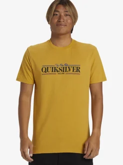 Quiksilver Gradient Lines T-Shirt Mustard New
