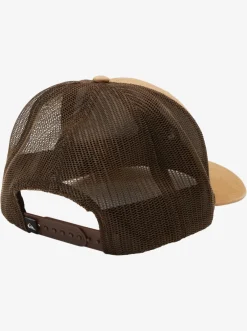 Quiksilver Grounder Trucker Hat Bone Brown Hot