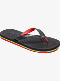 Quiksilver Haleiwa Flip-Flops Black/Red/Green Shop
