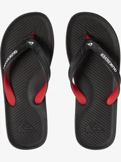 Quiksilver Haleiwa Flip-Flops Black/Red/Green Shop