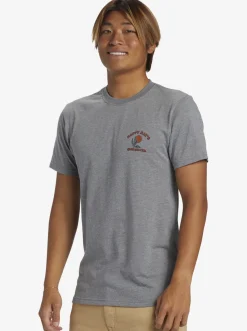 Quiksilver Happy Days Mod T-Shirt Medium Grey Heather Clearance
