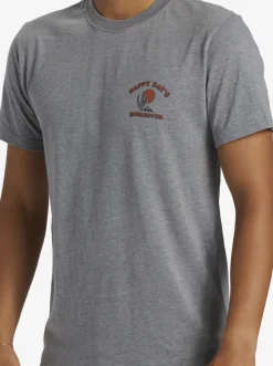 Quiksilver Happy Days Mod T-Shirt Medium Grey Heather Clearance