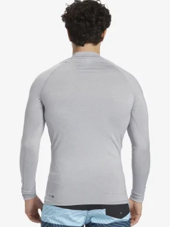 Quiksilver Hawaii Double Down Upf 50 Long Sleeve Surf Tee Sleet Heather Best