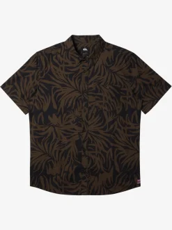 Quiksilver Hawaii Foliage Woven Hawaiian Shirt Tarmac Best