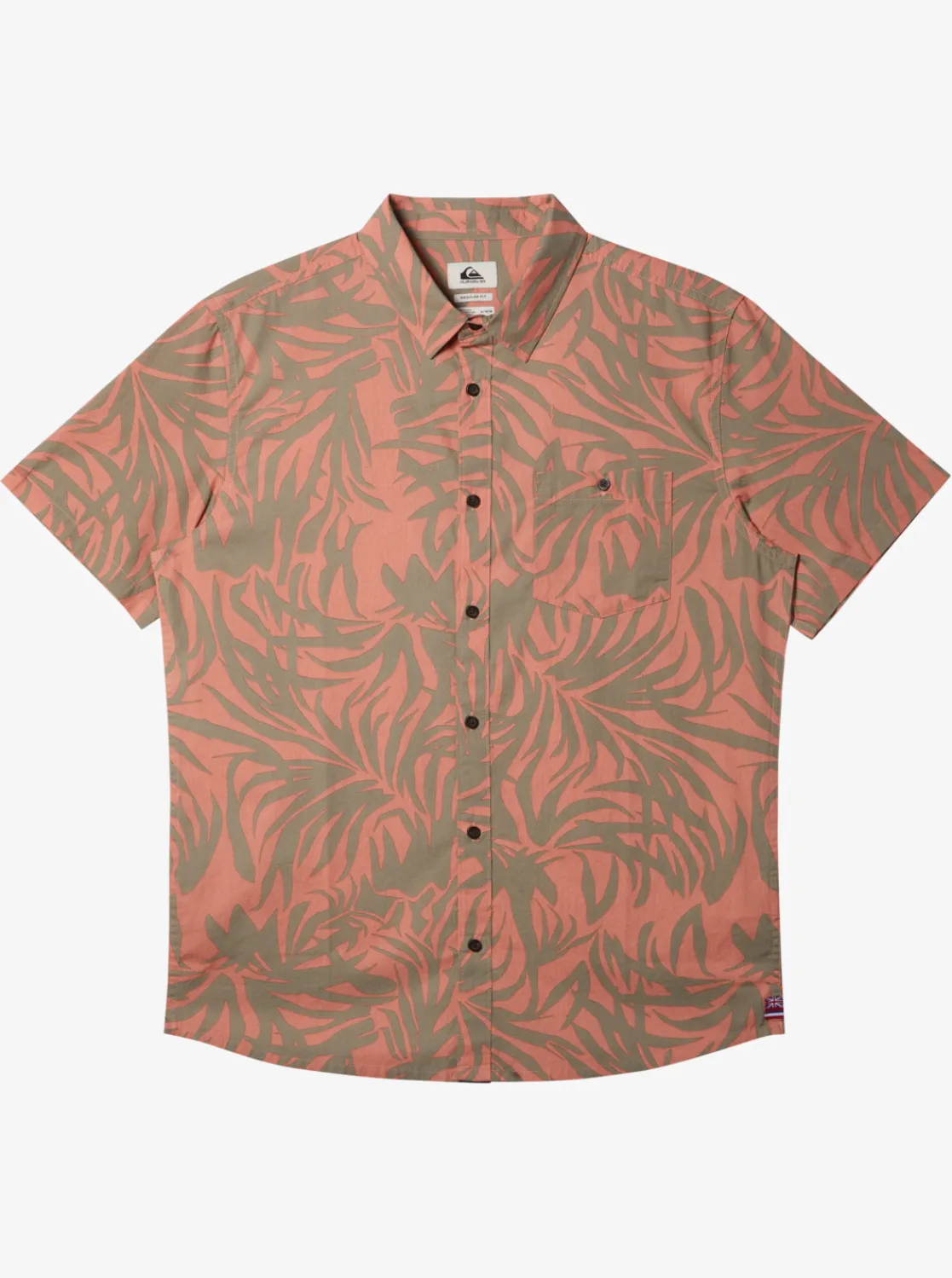 Quiksilver Hawaii Foliage Woven Hawaiian Shirt Canyon Clay Cheap
